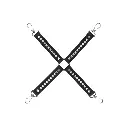 Кръстачка за белезници черна