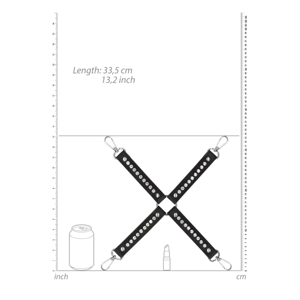 Кръстачка за белезници черна