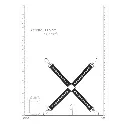 Кръстачка за белезници черна