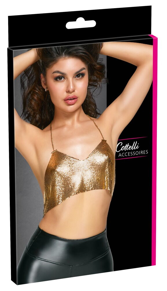 Gold metallic top Cottelli