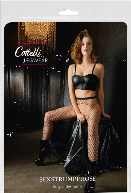 Black 3-hole pantyhose S-L