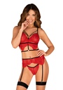 S/M 3-piece black/red set