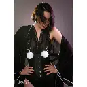 Nipple clamps with white fluff