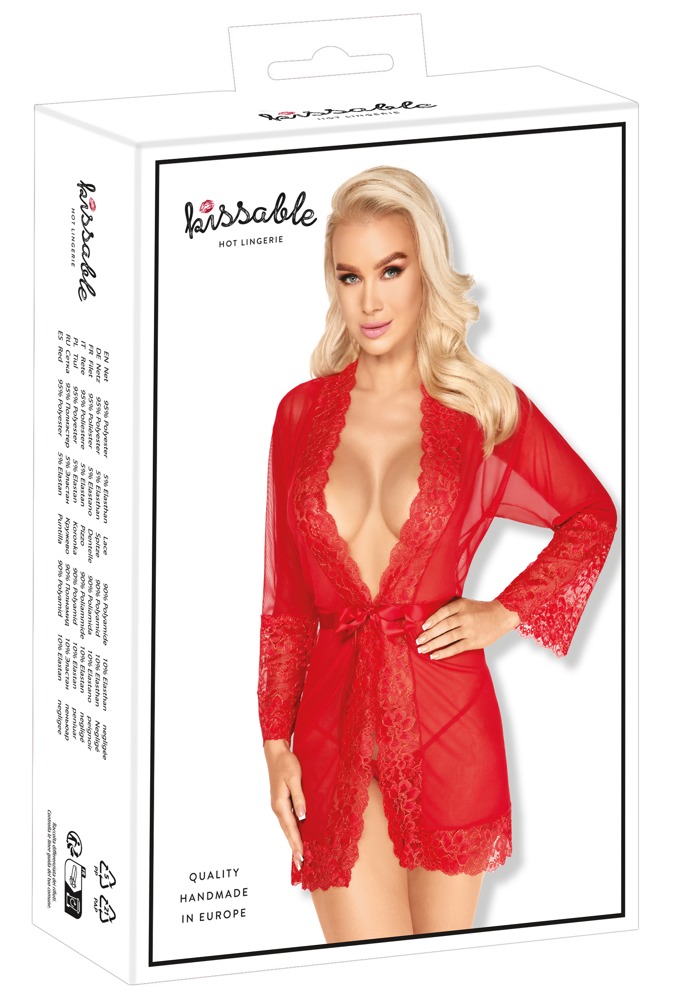 Red lace kimono L/XL