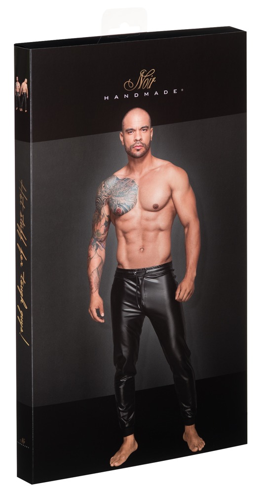 Men's pants Noir - artificial leather XL