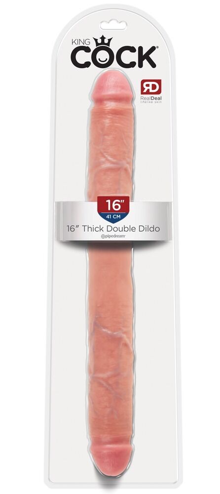 Double dildo 16"(40.6cm)/1.8"(4.6cm)