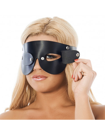 Leather eye mask with opening segments