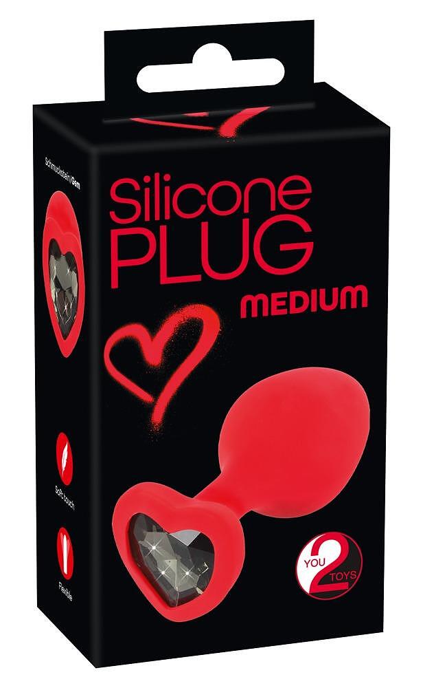 Anal Plug M Silicone Heart