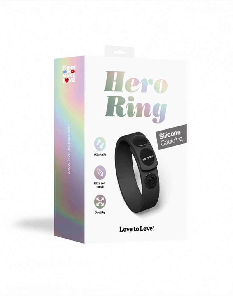 HERO RING - ADJUSTABLE PENIS RING - BLACK