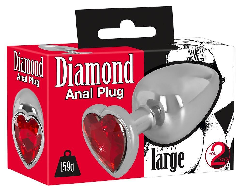 Anal Plug L Heart Metal