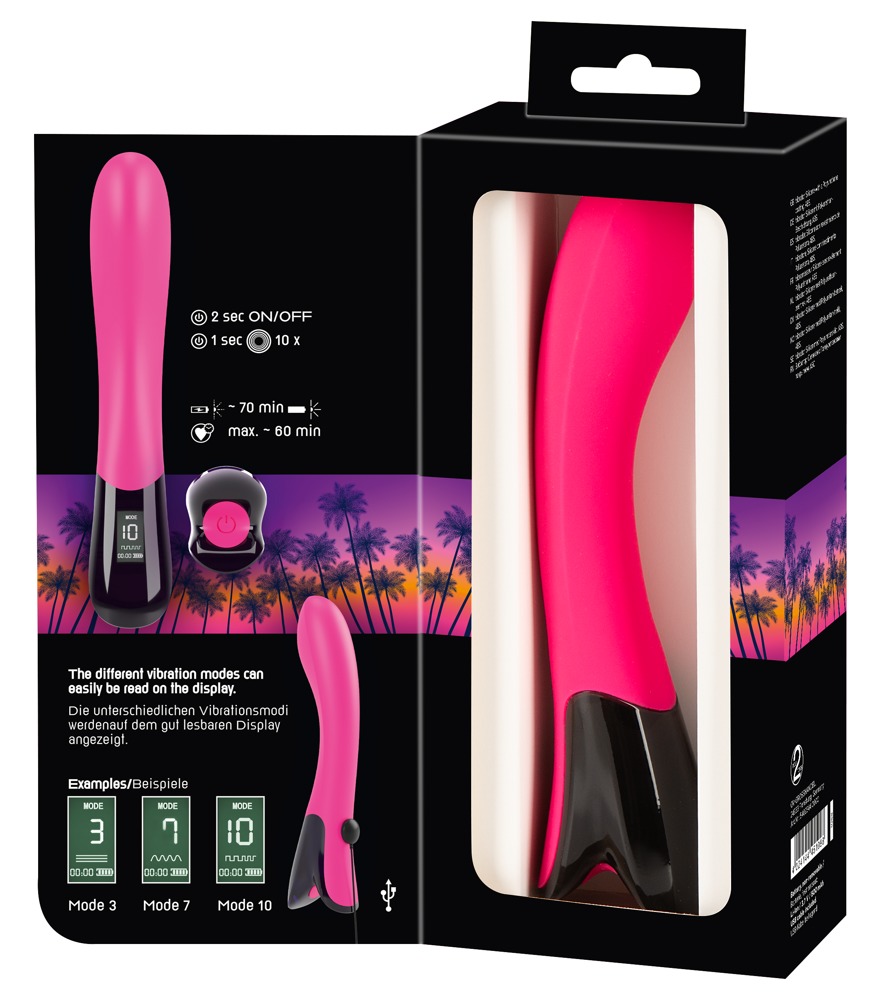Vibrator with display PINK SUNSET