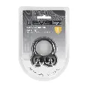 Liquid Silicone Double Weighted Ball Cockring - Black