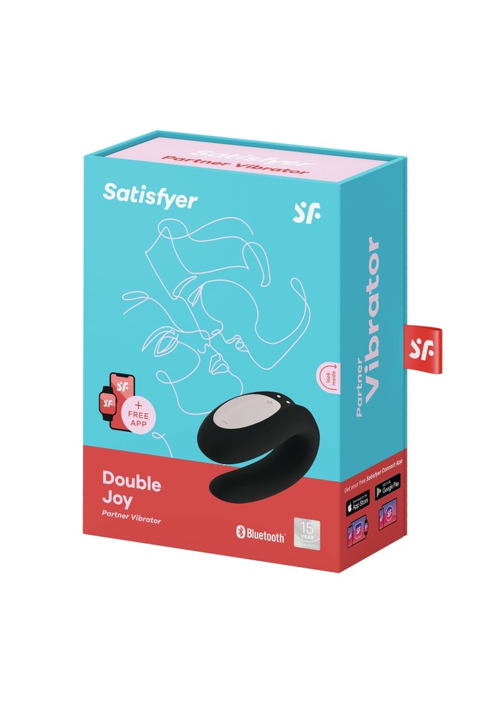  Вибратор за двойки Double Joy черен