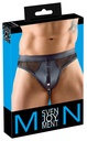 Men's leather brief with mesh L